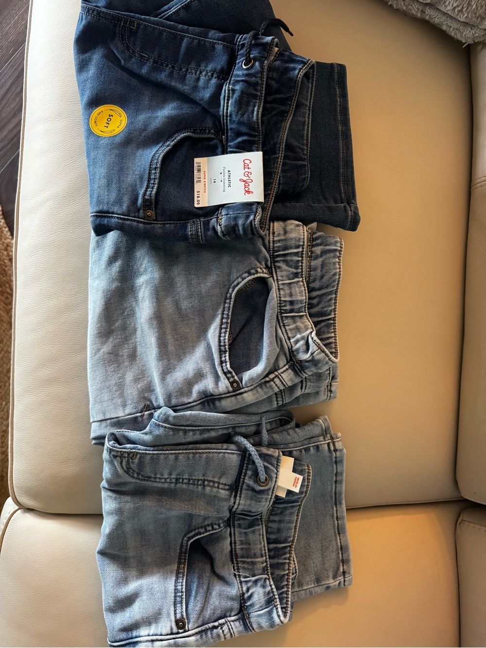 Cat & Jack Boys Blue Athletic Stretch Jeans